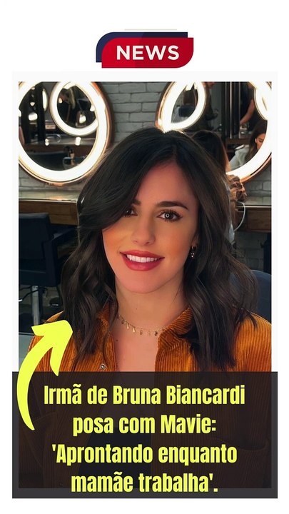 Irmã de Bruna Biancardi posa com Mavie 'Aprontando enquanto mamãe trabalha'.
