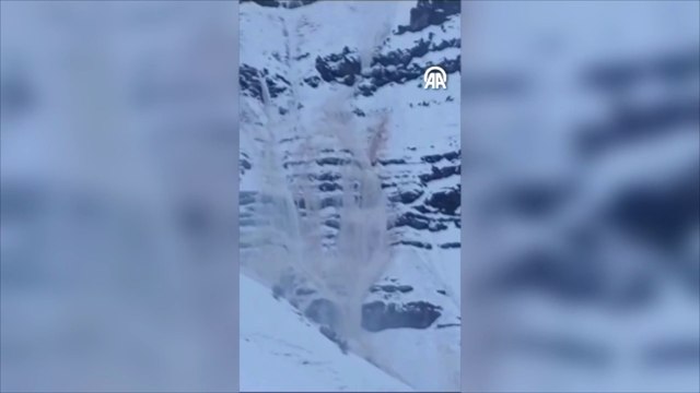 Uludere ilçesinde çığ düşmesi görüntülendi