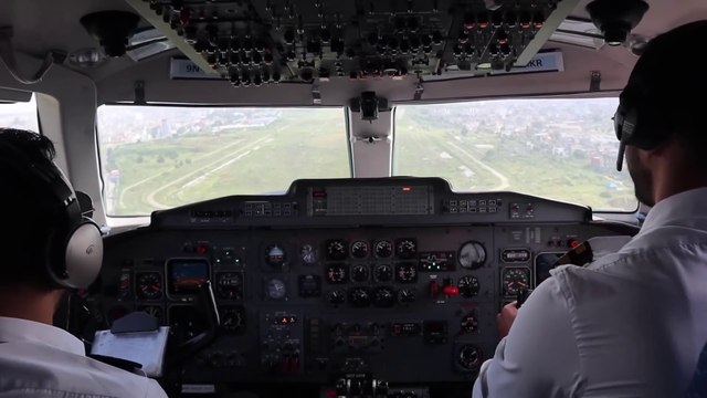 Cockpit view of landing in kathmandu | Kathmandu Airport landing | Pilots View