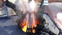 El cohete Soyuz ya se dirige a la Estación Espacial Internacional tras un exitoso despegue