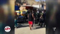 Policías detienen a infractores de cuarentena