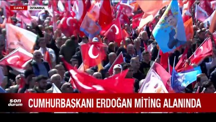 Büyük İstanbul Mitingi'nde büyük coşku! Erdoğan yine onunla ile birlikte sahneye çıktı