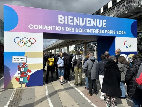 Tennis - Paris 2024 - La Convention des volontaires de Paris 2024 a réuni 40 000 volontaires dans une ambiance de fête à Paris La Défense Arena à Nanterre