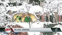 Hotel inspirado en El Señor de los Anillos luce mágico bajo la nieve