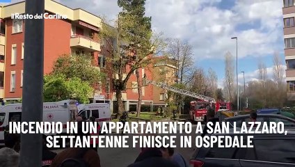Incendio in un appartamento a San Lazzaro, settantenne finisce in ospedale