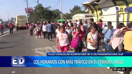 Download Video: Panamericana Sur: flujo vehicular aumentará 40% durante el feriado largo por Semana Santa