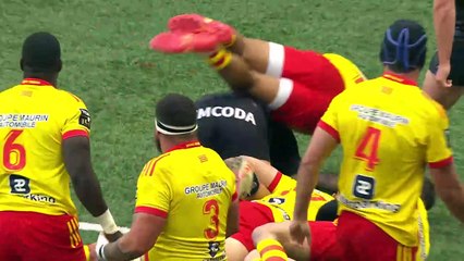 TOP 14 - Essai de Loïc GODENER (OYO) - Oyonnax Rugby - USA Perpignan