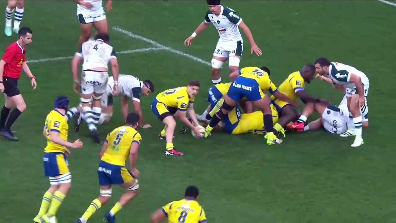 TOP 14 - Essai de Baptiste JAUNEAU (ASM) - ASM Clermont - Section Paloise