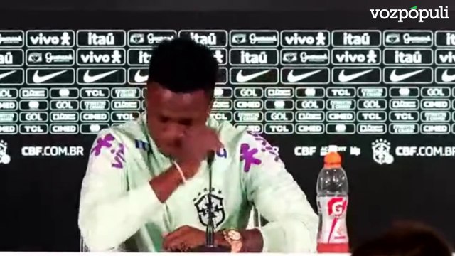 Vinicius rompe a llorar al ser preguntado por el racismo