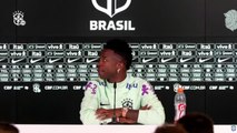 Rueda de prensa de Vinicius previa al España - Brasil
