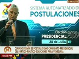 Claudio Fermín presenta su candidatura al CNE para las elecciones presidenciales 2024