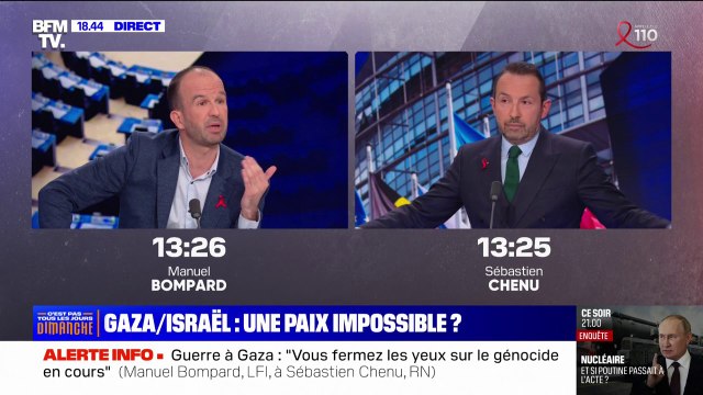 Conflit Israël/Palestine: Manuel Bompard (LFI) se dit pour la solution à deux États