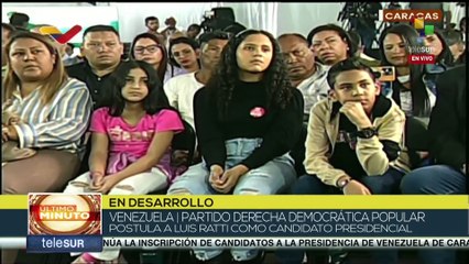 En Venezuela el partido "Derecho Democrática Popular" expuso su plan de gobierno ante el CNE