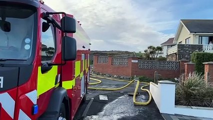 Port St Mary gorse fire footage