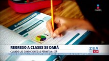 Regreso a clases se dará cuando las condiciones lo permitan: SEP