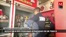 Elementos de seguridad de Aguascalientes rescatan a dos personas