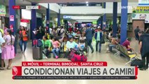 Santa Cruz: Venta de pasajes terrestres al sur del país son condicionales por bloqueo en Abapó 
