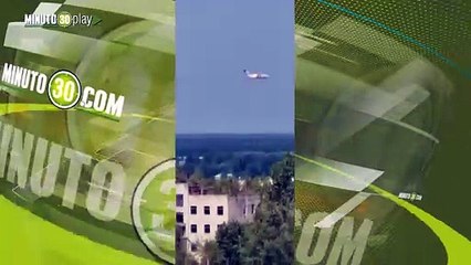 Qué impresión El momento exacto en el que un avión se estrelló y explotó, en Moscú