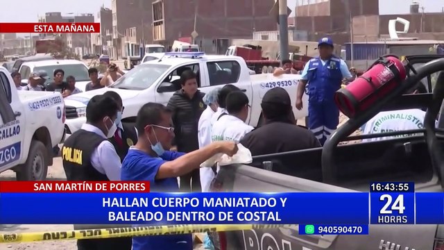 Hallan cuerpo de un hombre maniatado y baleado dentro de costal en SMP
