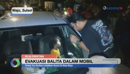 Balita di Wajo Sulsel Terjebak di Dalam Mobil, Evakuasi Berlangsung Dramatis