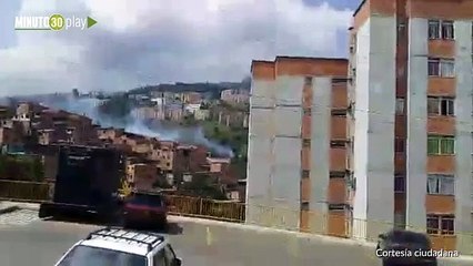 31-01-19 Reportan incendio en el sector de Vallejuelos, noroccidente de Medellín