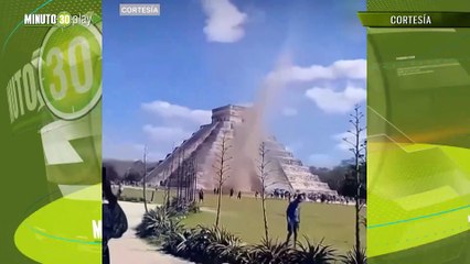 Se capta remolino en pirámide de Chichén Itzá