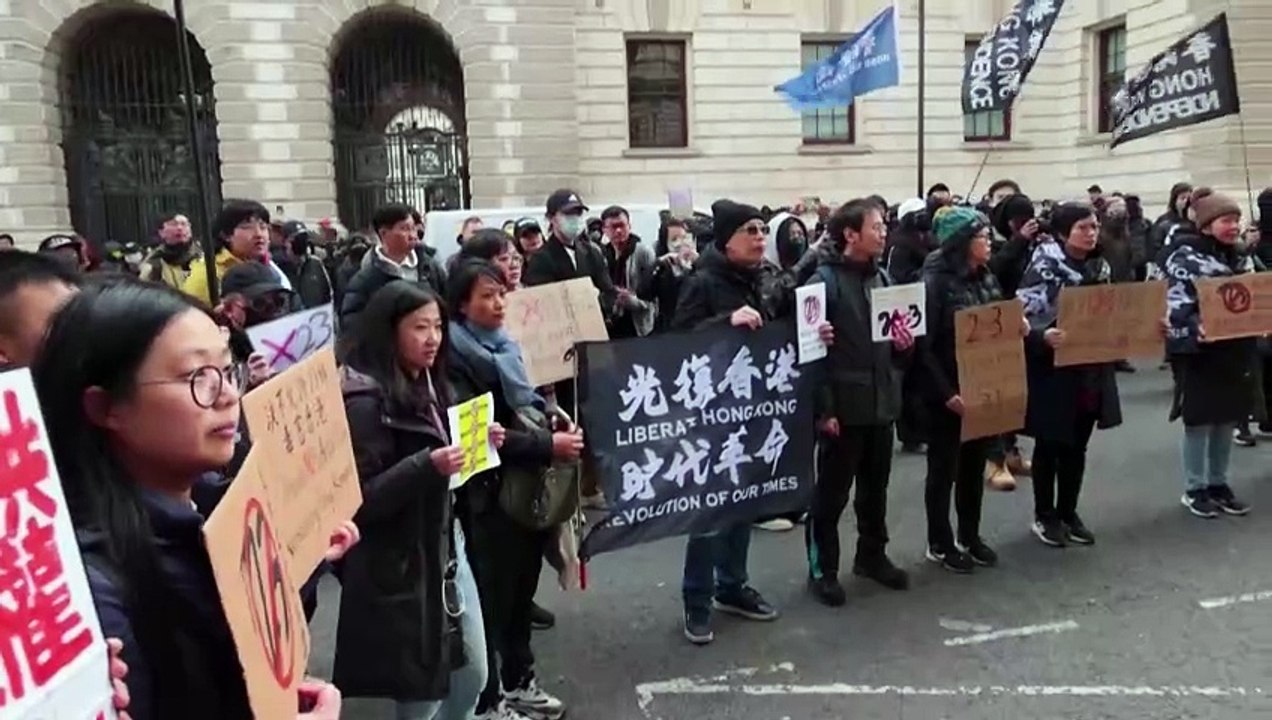 Protesters abroad rally against new Hong Kong security law