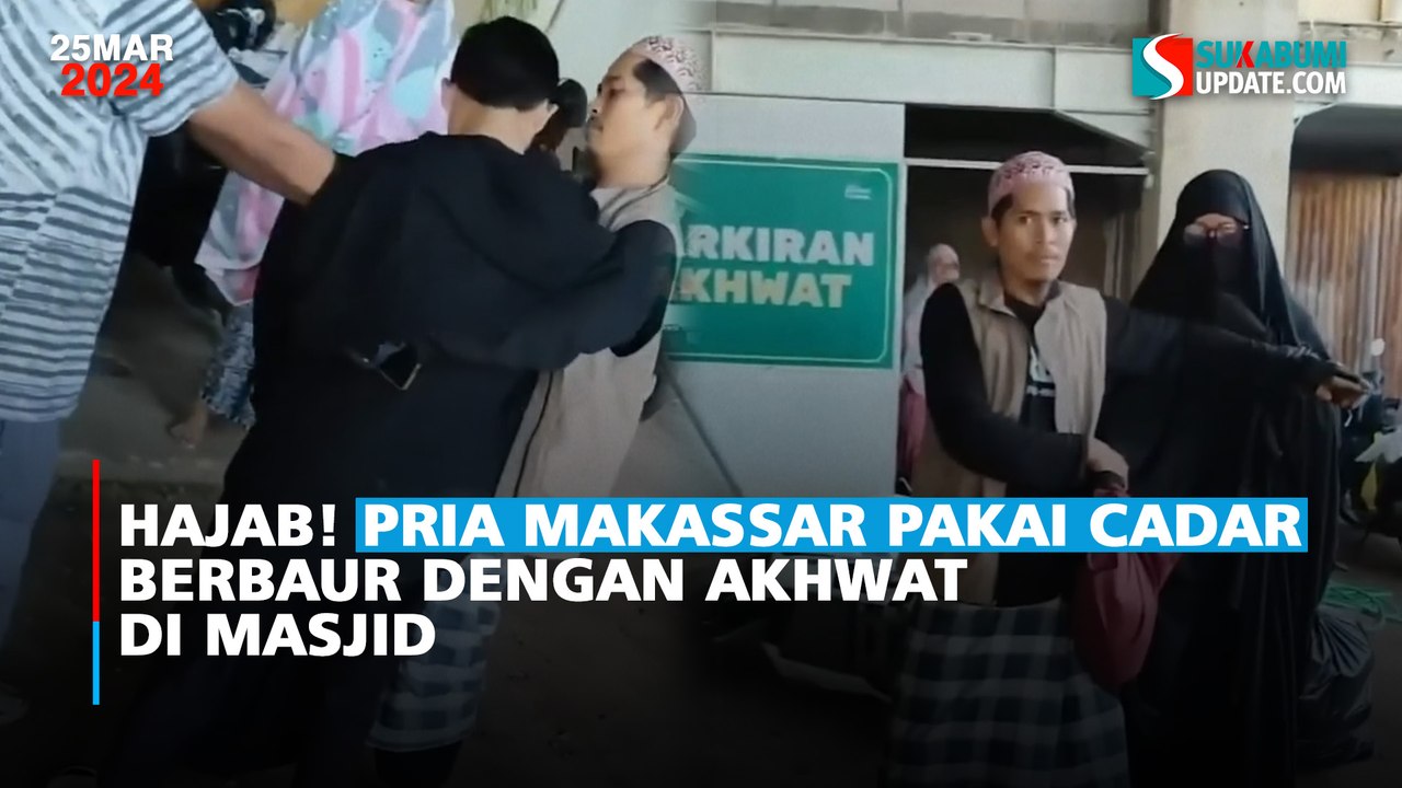 Hajab! Pria Makassar Pakai Cadar-Berbaur dengan Akhwat di Masjid