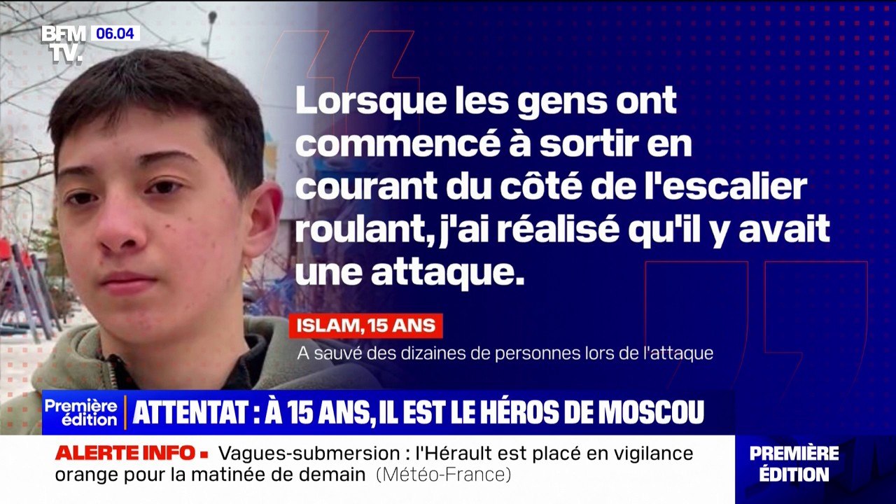 Attentat à Moscou: à 15 ans, Islam a sauvé des dizaines de personnes en menant une évacuation