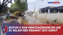Genangan Banjir di Hek Kramat Jati Jakarta Timur Berangsur Surut, Kemacetan Mulai Terurai
