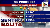 P1-P2 na taas-presyo sa mga produktong petrolyo, ipatutupad bukas