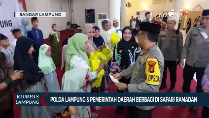 Polda Lampung dan Pemerintah Daerah Berbagi di Safari Ramadan
