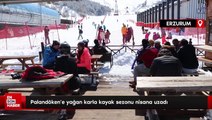 Palandöken'e yağan karla kayak sezonu nisana uzadı