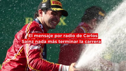 Después de todo, Sainz manda este mensaje por radio: mucho honor