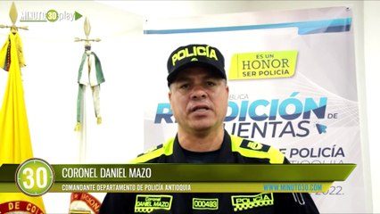 Más de 8 mil capturas logró la Policía en Antioquia en 2021