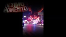 Se incendia Empresa de Platicos y llantera Bridgestone en Gómez Palacio Durango