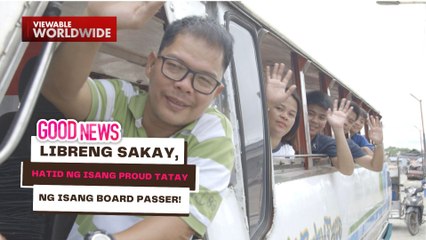 Libreng sakay, hatid ng isang proud tatay ng isang board passer! | Good News