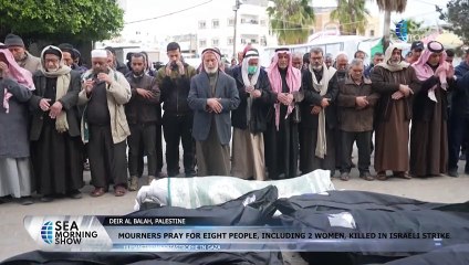 Mourners Pray For Eight People, Including 2 Women, Killed In Israeli Strike