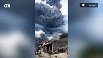 Hace erupción volcán Sinabung