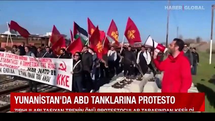 Yunanistan'da Amerikan zırhlılarına protesto! Geri dönmek zorunda kaldılar