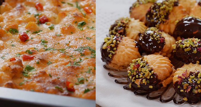 Gratin de pâtes , Biscuit au chocolat - chahwet romdhan 2 ep 13