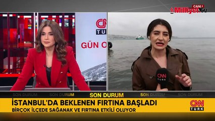 İstanbul'da fırtına ve sağanak yağış etkili oldu