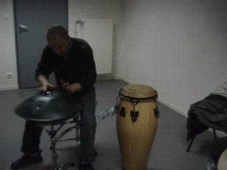 Echauffement avant Concert, Cyril, Greg et Joel