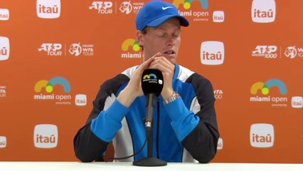 ATP - Miami Open 2024 - Jannik Sinner : "J'étais dans une situation très difficile et que j'ai réussi à la gérer pour gagner"