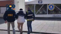 Momento de la detención del fugitivo en Astorga por la Policía Nacional y el FBI.