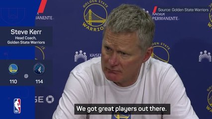 Download Video: Kerr defends Curry's limited minutes in Warriors loss