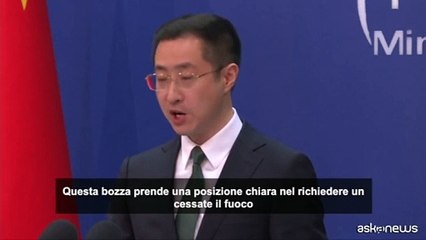 Cina: sosteniamo nuova bozza risoluzione Onu su cessate fuoco