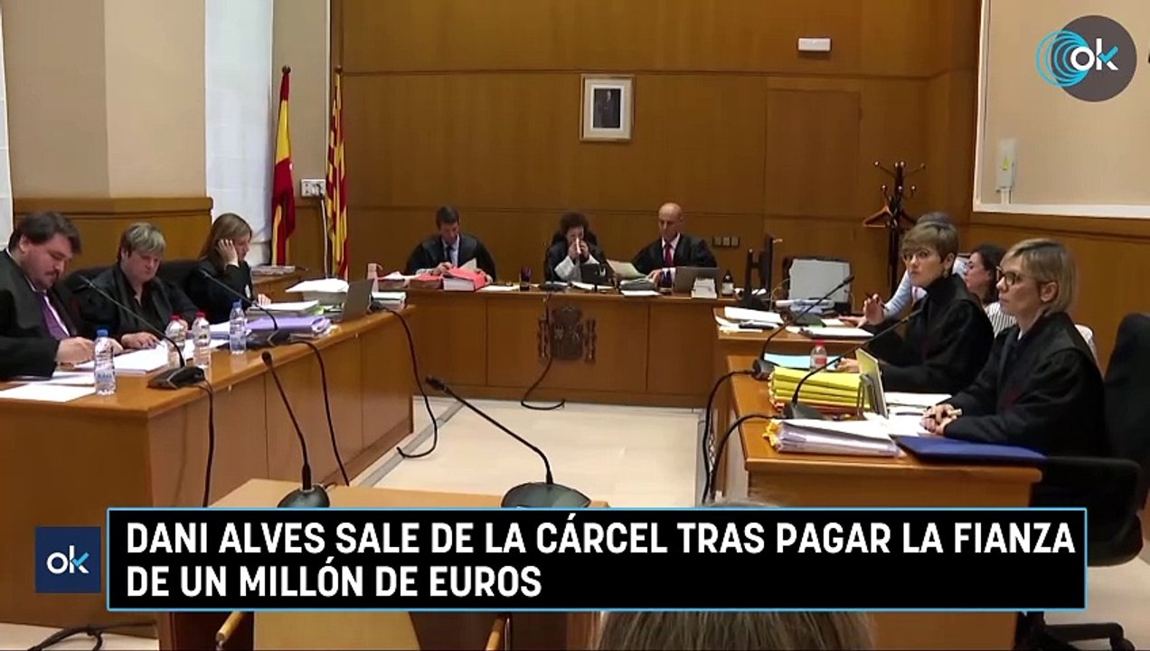 Dani Alves sale de la cárcel tras pagar la fianza de un millón de euros