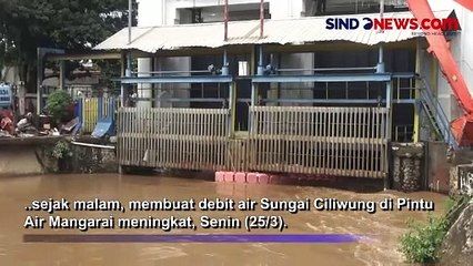 Sempat Siaga 3, Pintu Air Manggarai Dipenuhi Sampah Rumah Tangga