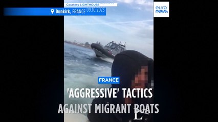 French police use 'aggressive' tactics against migrant boats: Footage